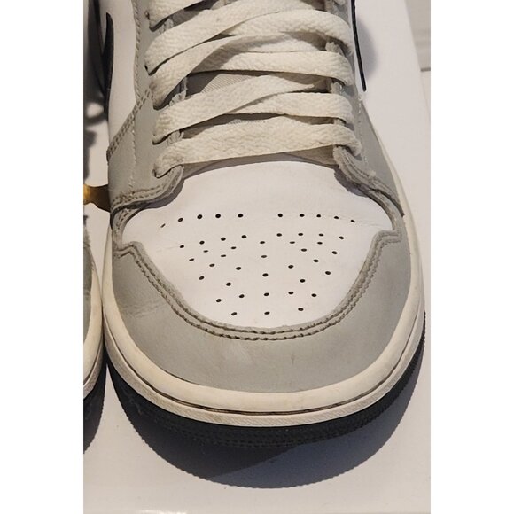 NIKE Air Jordan 1 Mid Womens size 9 mens 7.5 Grey Fog Black White BQ6472-015 - Picture 4 of 14